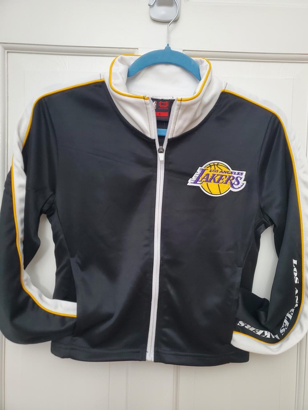 NBA Los Angeles Lakers Black, White & Yellow Varsity Jacket. Multiple Sizes